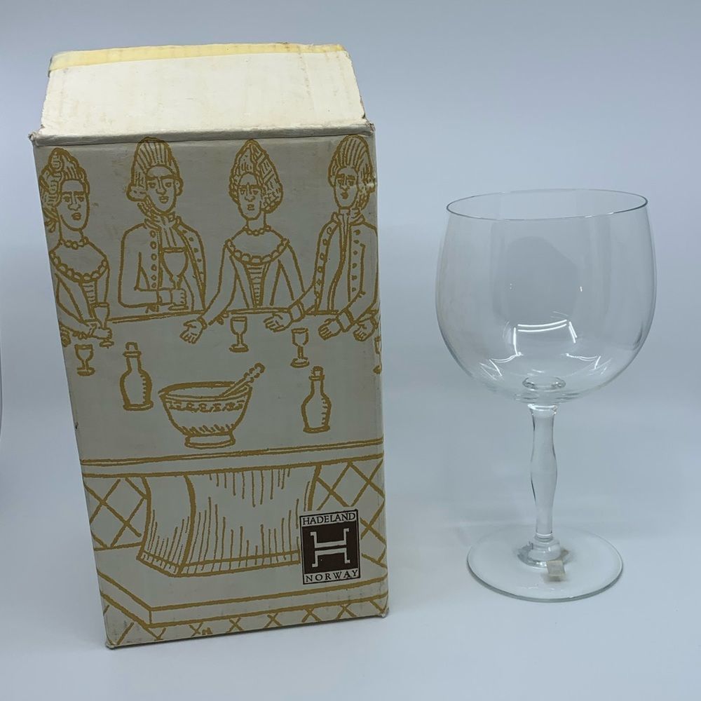 Hadeland Norway Burgundy Wine Glass